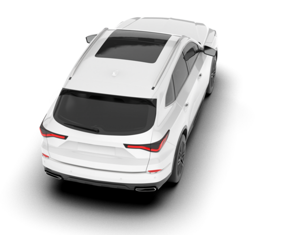 beyaz modern araba beyaz arka planda izole - ön görünüm