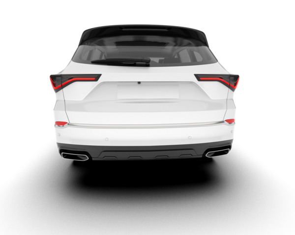 gerçekçi araba arkası görünümü