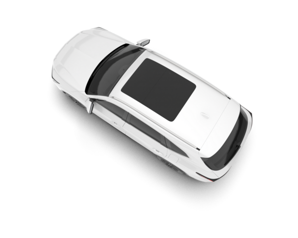 beyaz zemin üzerinde modern araba 3 d illüstrasyon