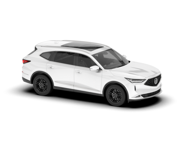 Beyaz bir arabanın arka planında modern bir araba. 3d oluşturma.