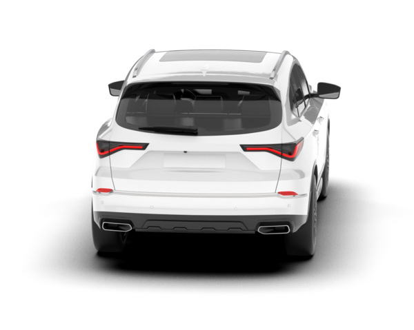 Beyaz arka planda modern bir araba. 3d illüstrasyon