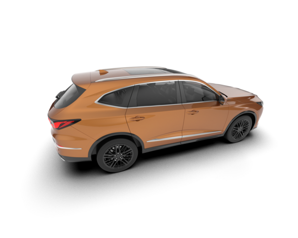 Bir markanın 3 boyutlu görüntülemesi - daha az genel SUV arabası beyaz arkaplanda izole edildi