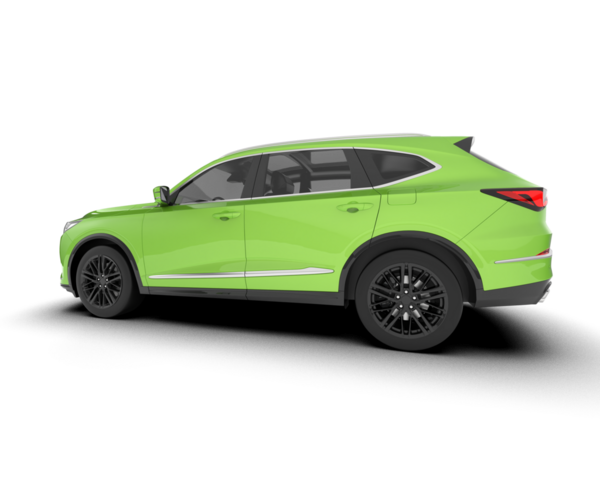 Uzun kuyruklu yeşil lüks araba.