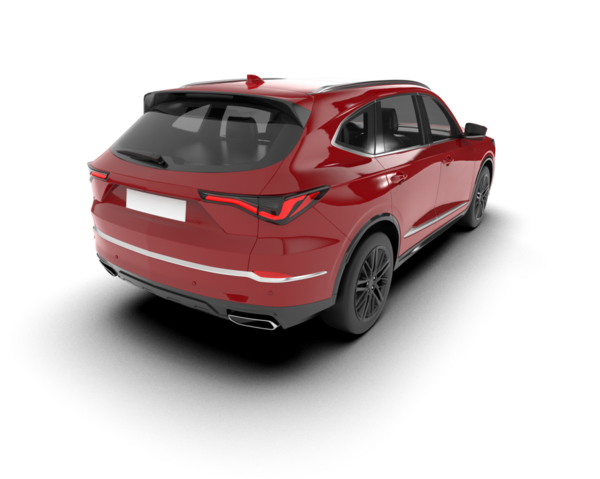 Modern araba. Ön manzara. 3 Boyutlu Hazırlama.