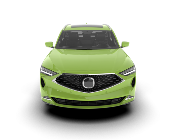 Gerçekçi bir araba. Vektör çizimi. ön görünüm.