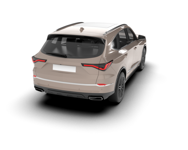 Modern araba arka planda izole edilmiş. 3 Boyutlu Hazırlama