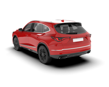 kırmızı lüks modern spor araba - 3D render - ön manzara