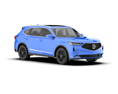 Arka planda gerçekçi bir SUV arabası var. 3d oluşturma