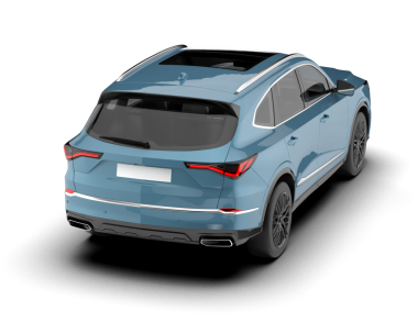 Beyaz arka planda modern bir araba. 3d oluşturma