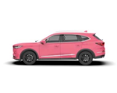 Pembe lüks SUV aracı 3 boyutlu izole edilmiş.