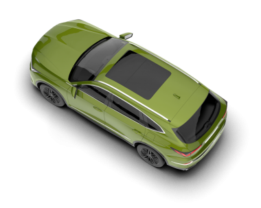 modern yeşil araba beyaz üzerine izole