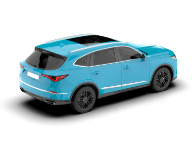 Gerçekçi 3 boyutlu mavi spor araba çizimi