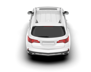 Araç yan görünümü beyaz arkaplanda izole edildi