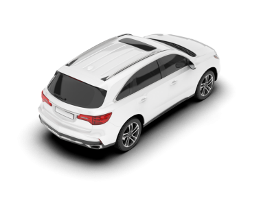 gerçekçi modern beyaz sedan. Araba manzaralı. 3d illüstrasyon