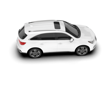 Beyaz arka planda beyaz renkli, gölgeli araba. 3d oluşturma