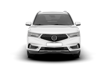 Beyaz bir SUV arabası beyaz bir arkaplanda izole edilmiş