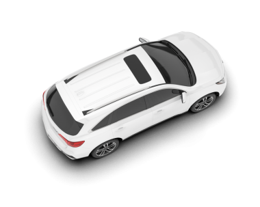 beyaz modern araba izole