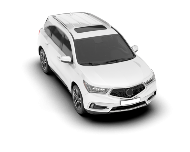 Araba beyaz arka planda izole edilmiş. 3D görüntüleme - 3D