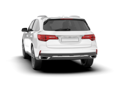 Beyaz arka planda gerçekçi bir arazi aracı. 3d oluşturma