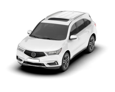 Beyaz arka planda izole edilmiş beyaz modern araba