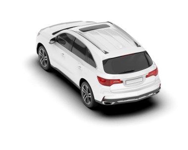 Beyaz modern sedan araba. 3d oluşturma