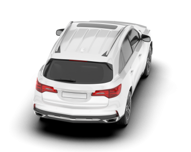 beyaz modern SUV arabası