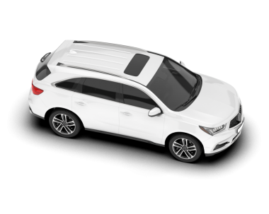 Gri arka planda bir araba. 3d oluşturma.