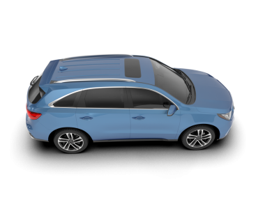 Mavi araba beyaz arka planda izole edilmiş. 3d illüstrasyon.