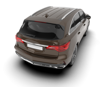 Araba arka planda izole. 3D görüntüleme - illüstrasyon