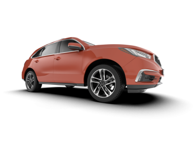 gerçekçi kırmızı araba beyaz arka planda