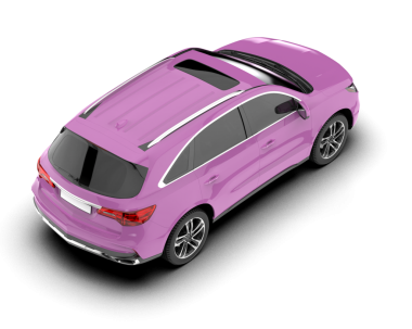 modern pembe araba beyaz arka planda izole edilmiş 3 boyutlu görüntüleme