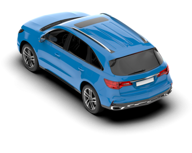 Beyaz arka planda modern bir araba. 3d illüstrasyon