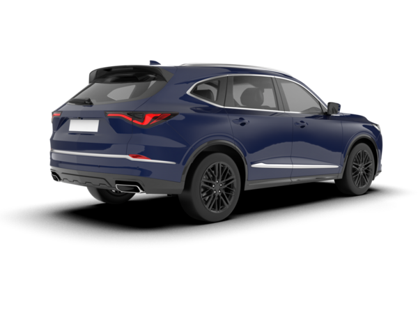 Beyaz arka planda modern bir arabanın 3 boyutlu görüntüsü