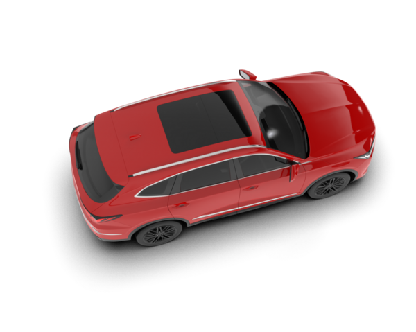 Beyaz arka planda modern lüks araba, 3 boyutlu.