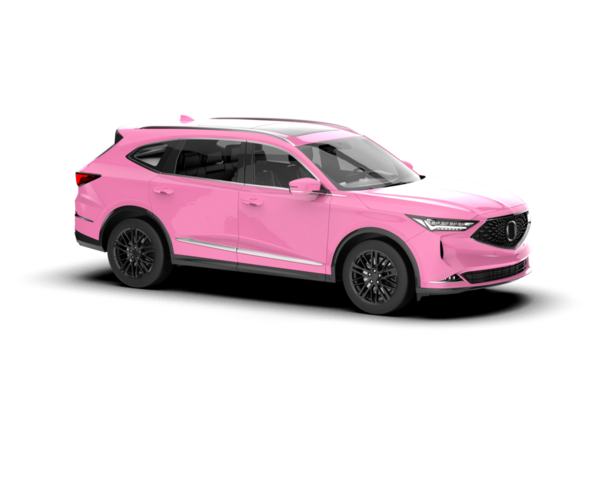 Beyaz arka planda izole edilmiş gerçekçi bir araba. 3d illüstrasyon