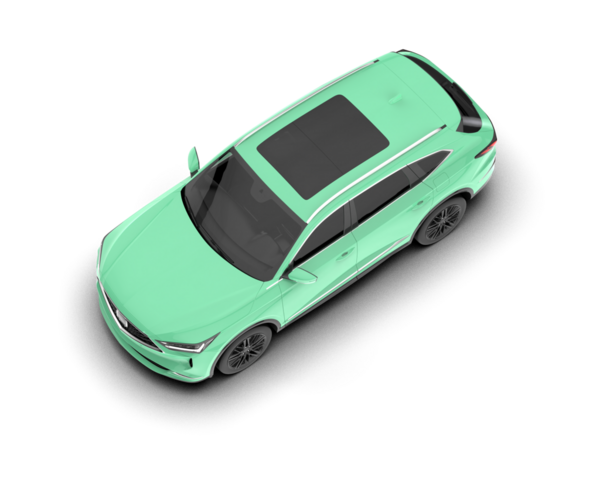 beyaz arkaplanda izole edilmiş araba 3 d illüstrasyon