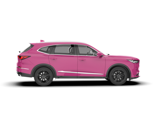 Modern pembe araba. ön görünüm