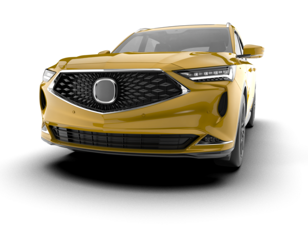 Beyaz arka planda bir araba. 3D görüntüleme - 3D görüntüleme