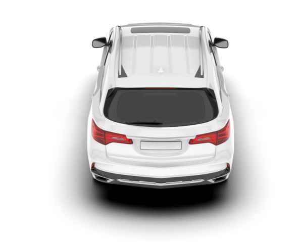 Araç yan görünümü beyaz arkaplanda izole edildi