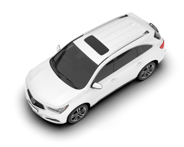 Beyaz araba. sedan. 3d illüstrasyon