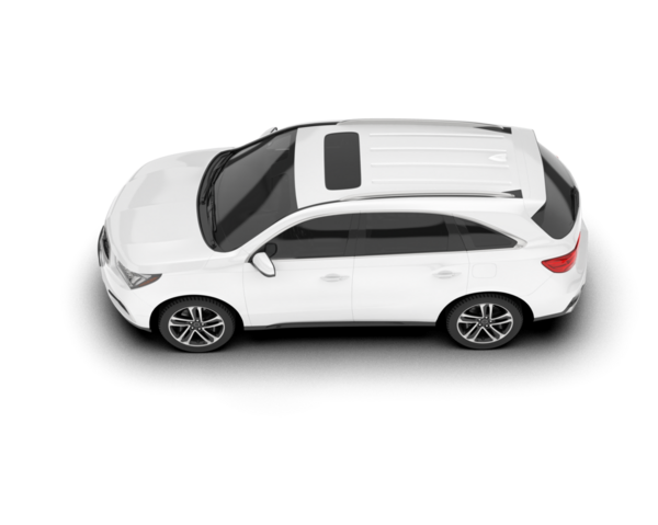 Beyaz ve gri modern araba. Yan görünüş. izole