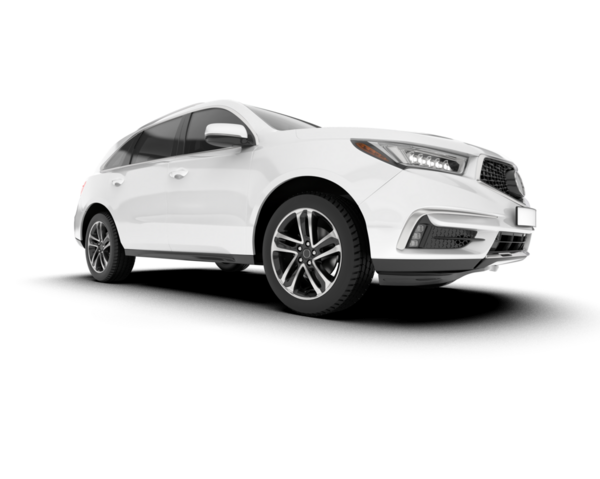 modern araba beyaz arkaplanda izole edildi