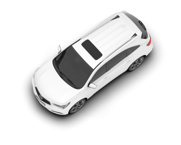 Beyaz arka planda modern bir araba. 3d illüstrasyon