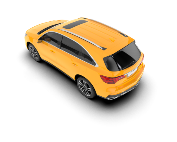 modern araba gölgeli beyaz bir arka planda izole edilmiş - 3 boyutlu görüntüleme