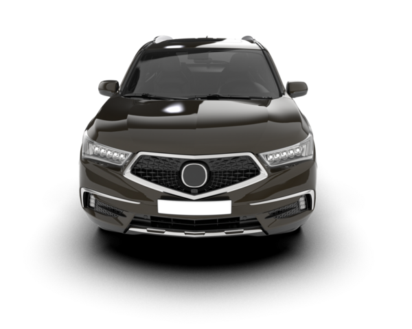 modern SUv siyah arkaplanda izole edildi.