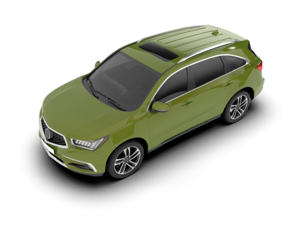 modern SUv beyaz arkaplanda izole edildi. 3 boyutlu görüntüleme