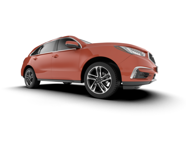 gerçekçi kırmızı araba beyaz arka planda