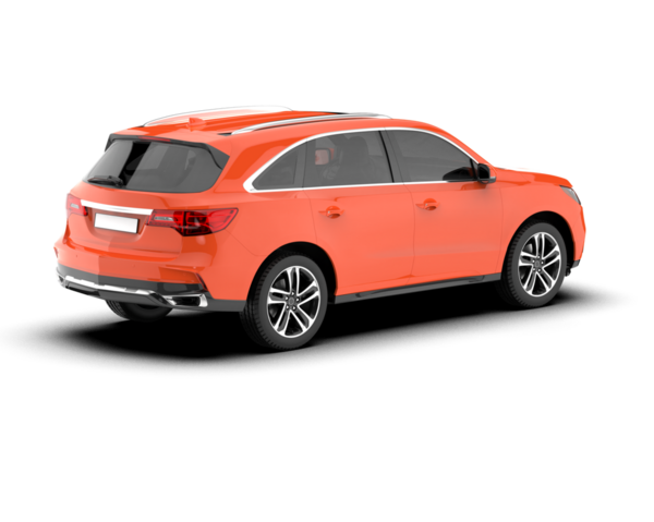 Modern araba beyaz arka planda izole edilmiş 3 boyutlu - 3 boyutlu model