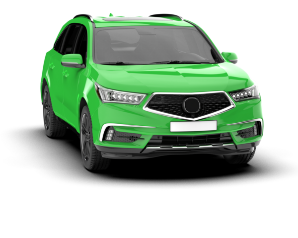 beyaz arka planda modern SUV arabası