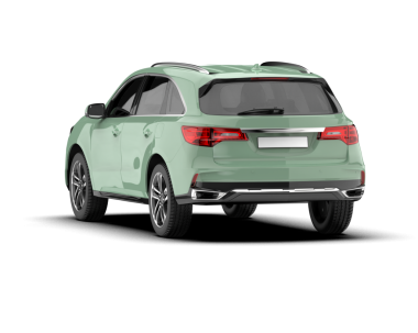 Beyaz arka planda modern bir araba. 3d oluşturma